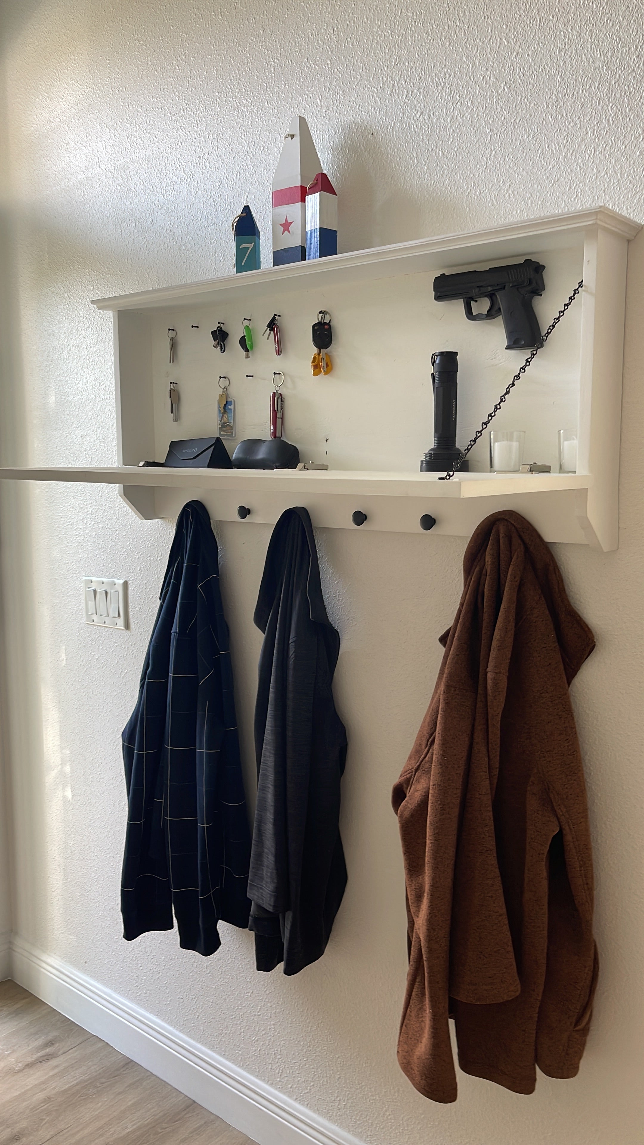 Large Coat Rack Concealer Guns