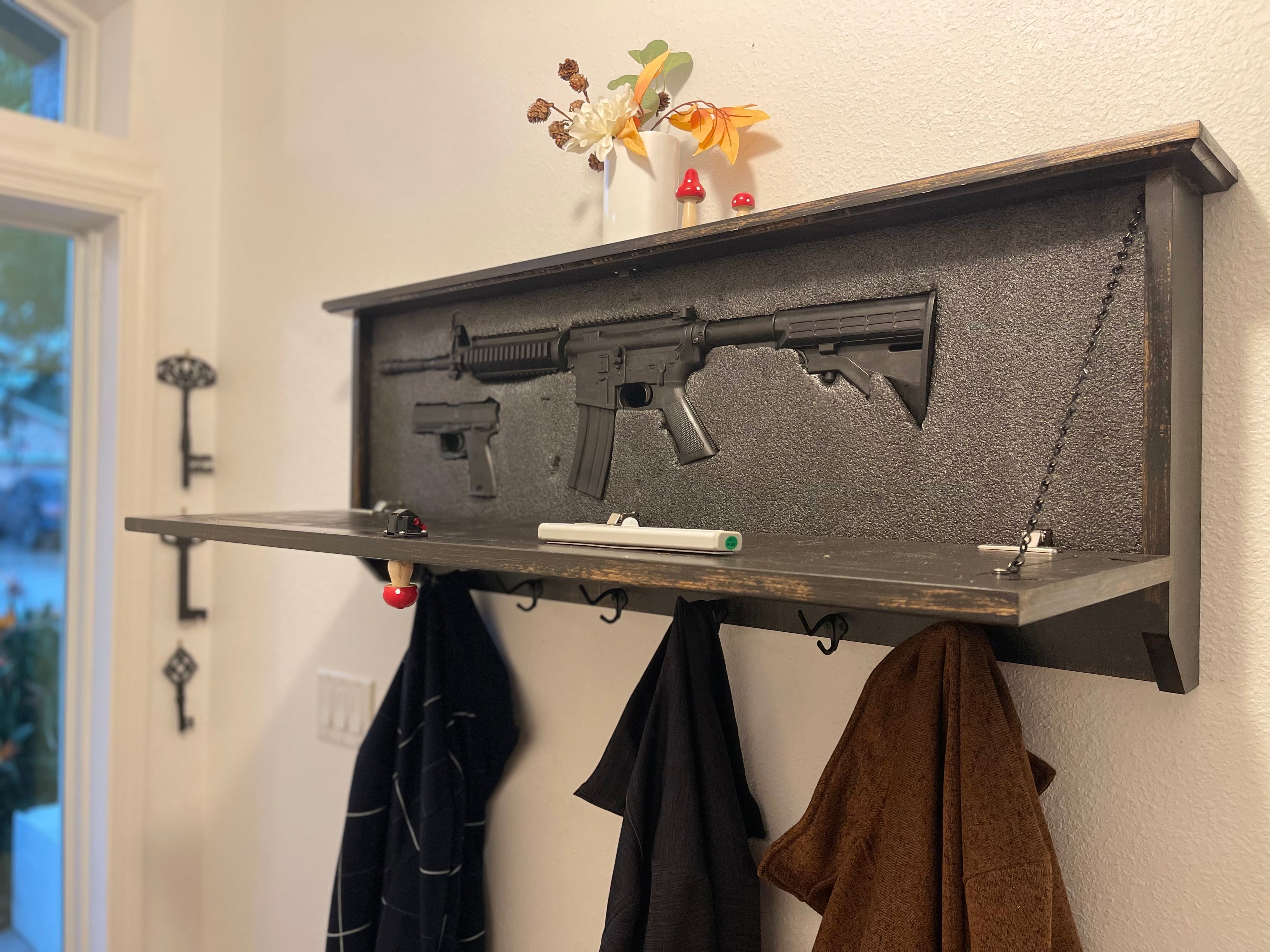 Large Coat Rack Concealer Guns