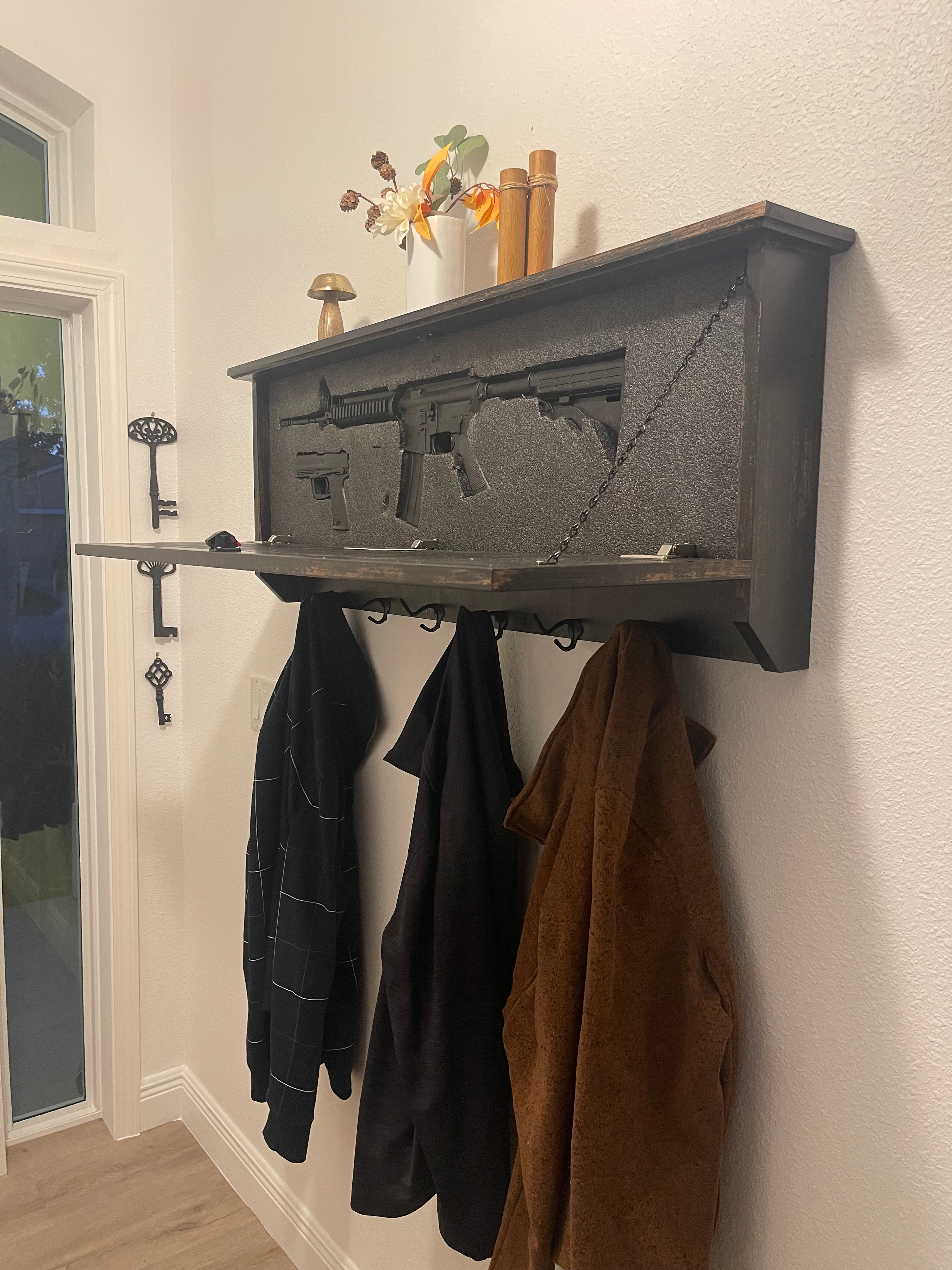 Large Coat Rack Concealer Guns