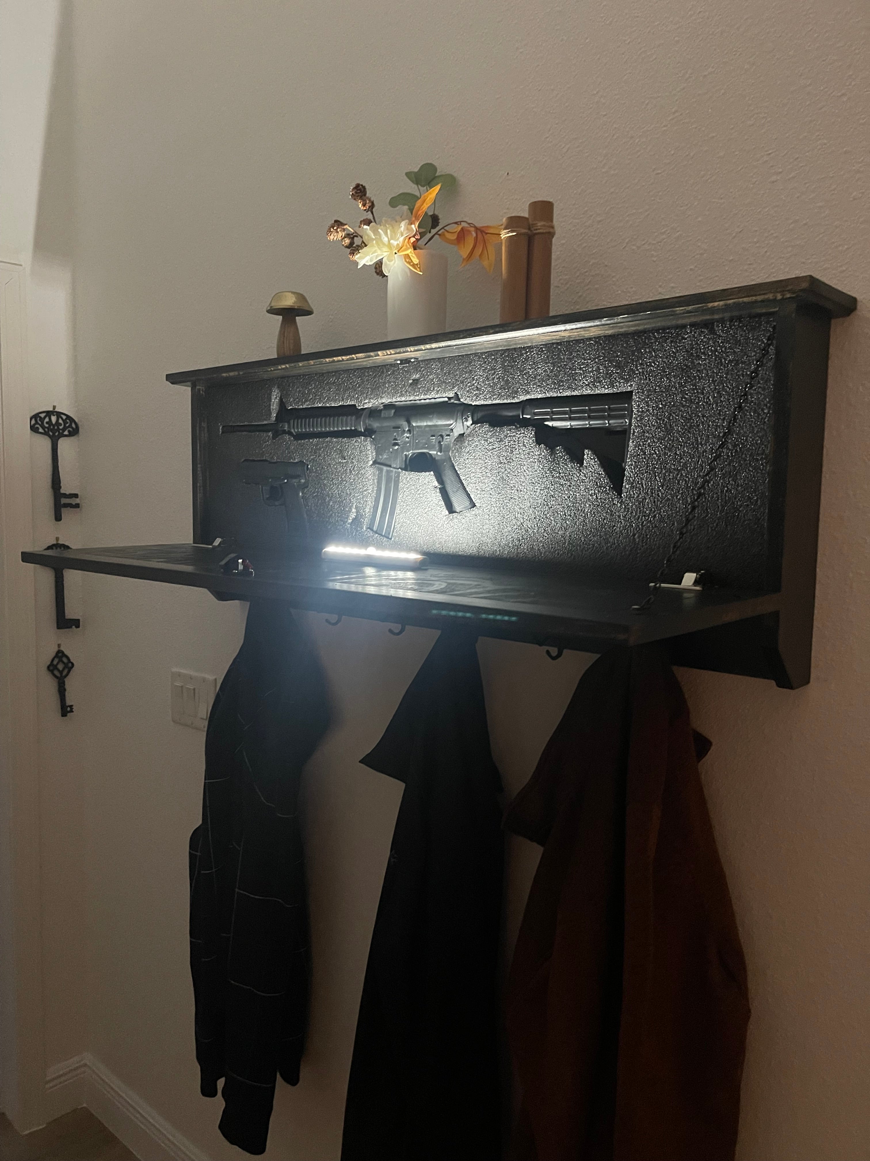 Large Coat Rack Concealer Guns