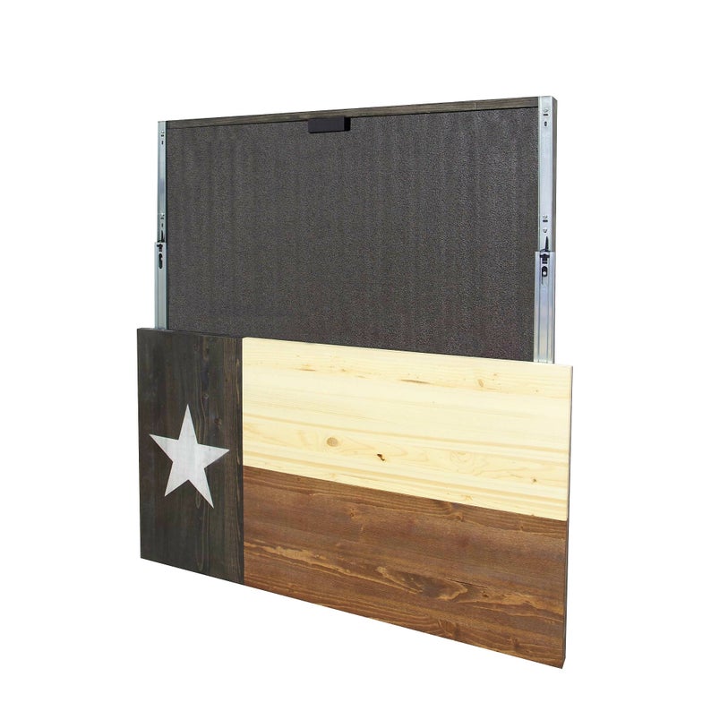 TEXAS FLAG CONCEALMENT CABINET - RUSTIC