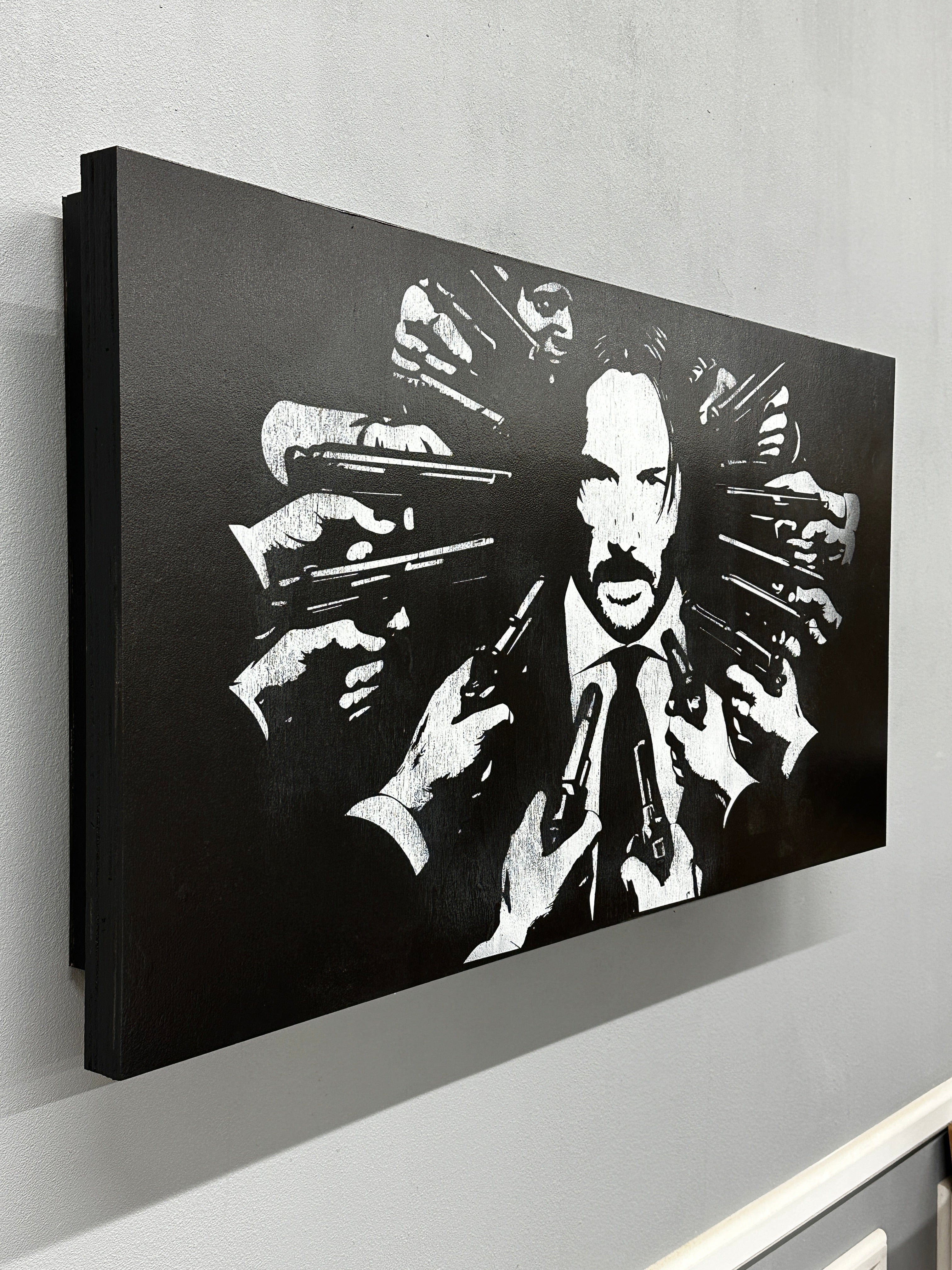 John Wick Distressed Large Wall Mount