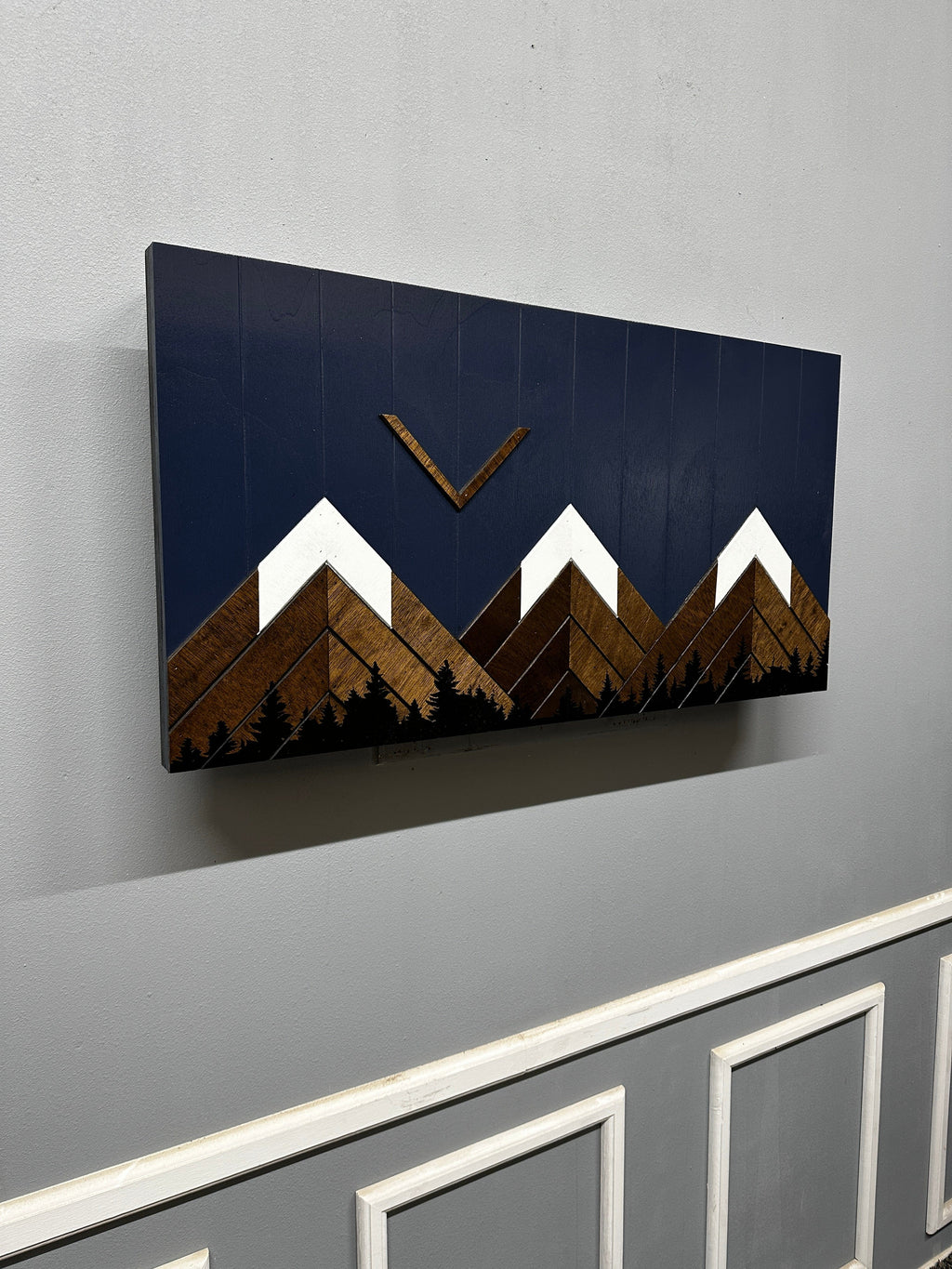 Midnight Blue Mountain Art