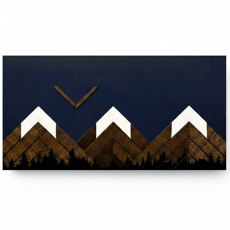 Midnight Blue Mountain Art