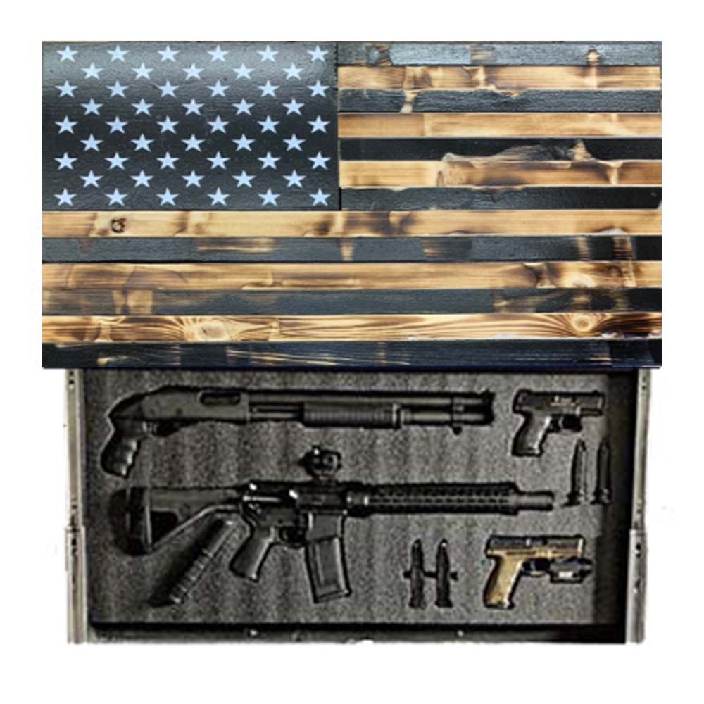 Black & Burnt Distressed Concealment Flag