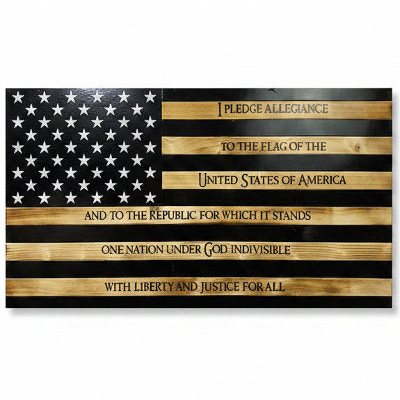 Black Burnt Pledge Concealment Flag