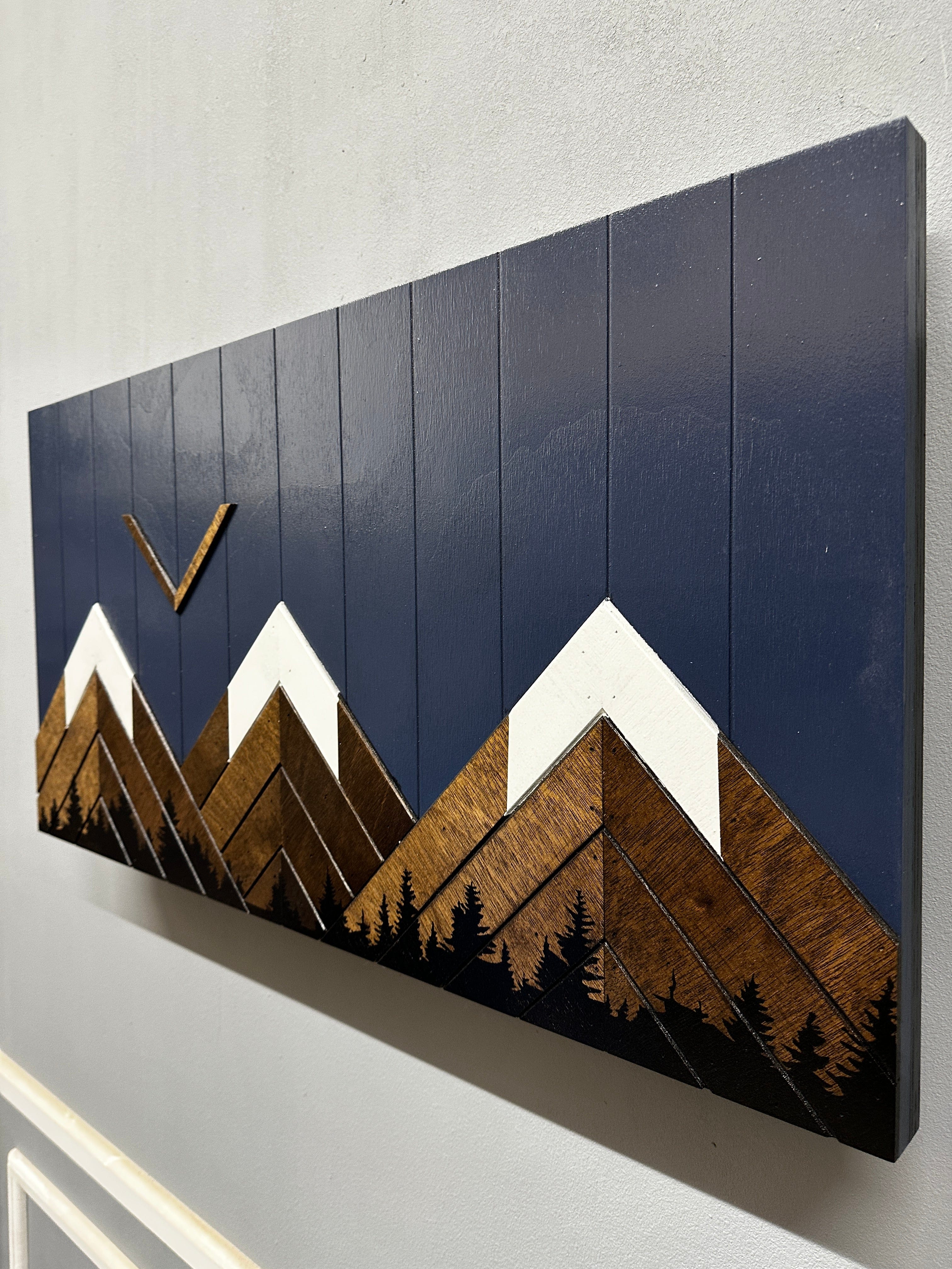 Midnight Blue Mountain Art