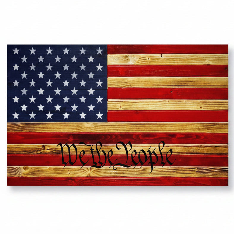 Red Burnt We The People Concealment Flag
