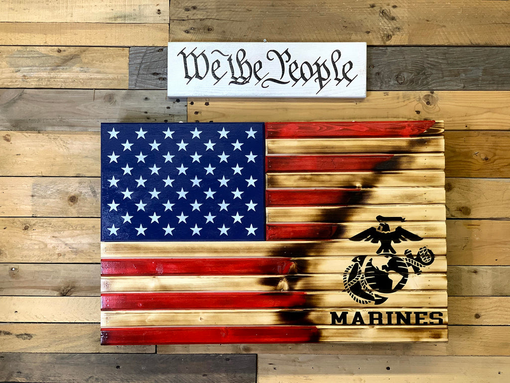 Red Marine Torn Away Concealment Flag