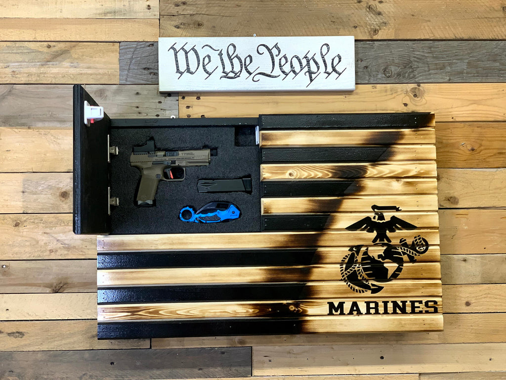 Black Marine Torn Away Concealment Flag