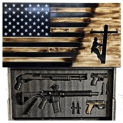 Black Lineman Torn Away Concealment Flag