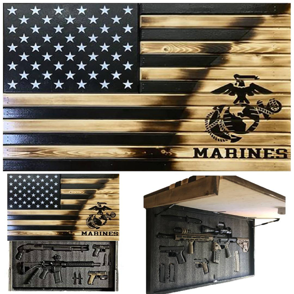 Black Marine Torn Away Concealment Flag
