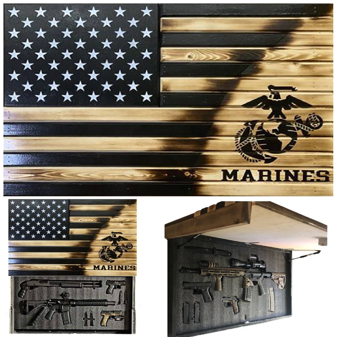 Black Marine Torn Away Concealment Flag