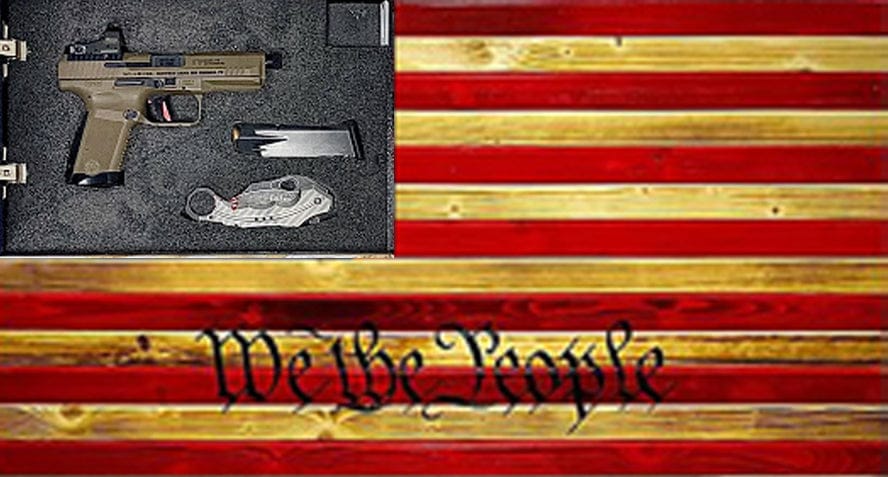 Red Burnt We The People Concealment Flag