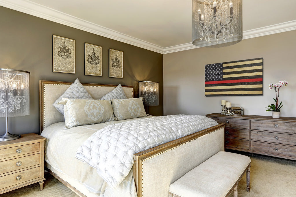 AMERICAN FLAG CONCEALMENT CABINET - RED LINE