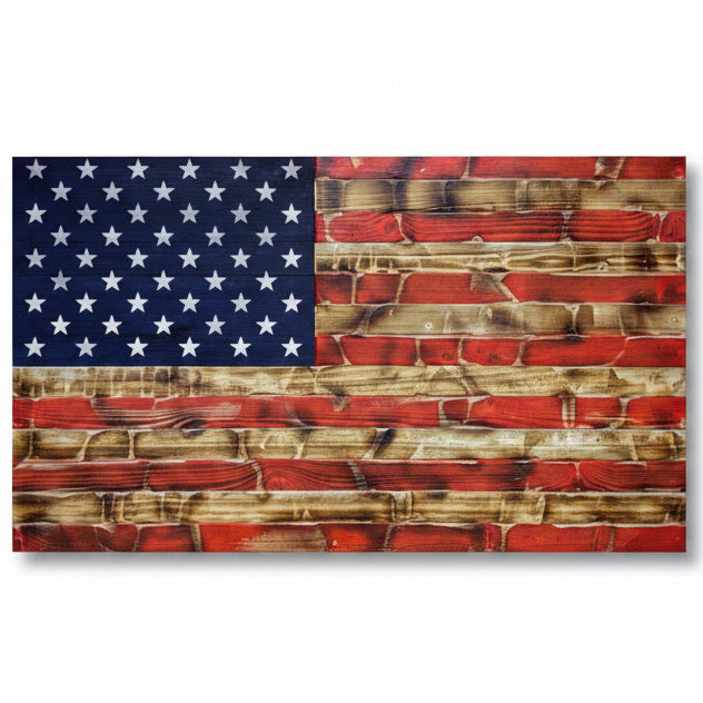 Red Burnt Distressed Concealment Flag