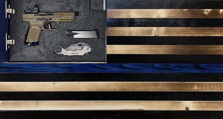 Black Burnt Blue Line Concealment Flag