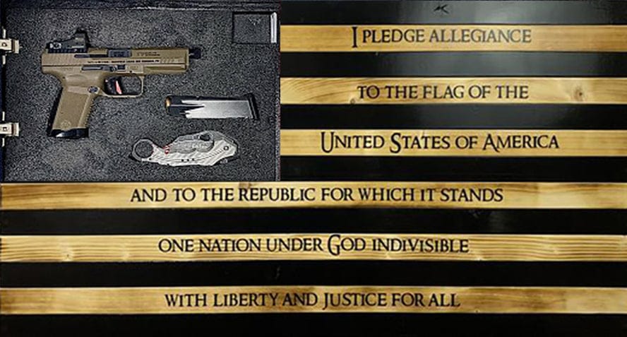 Black Burnt Pledge Concealment Flag