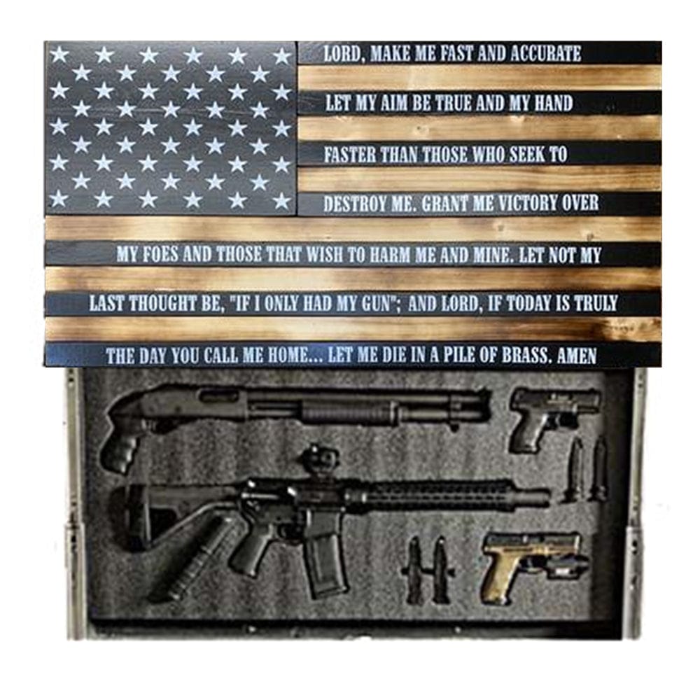 Black Burnt Gunfighter's Prayer Concealment Flag