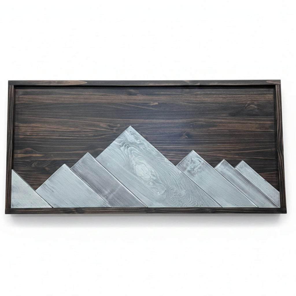 Mountain Brown and Gray Large Wall Mount