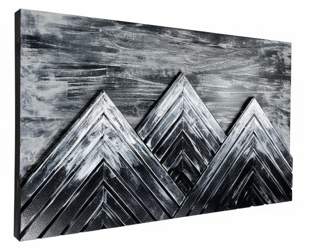Black & White Mountain Art